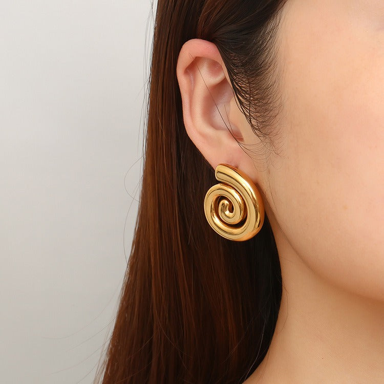 This is the golden earring on a person. it looks lovely