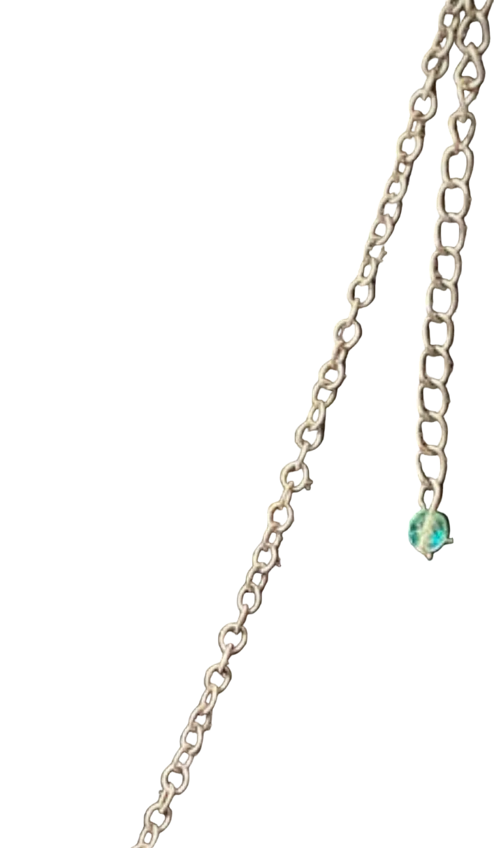 Aurora Drop Necklace | Vintage Chandelier Beaded Necklace in Green & Blue