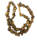 A chunky natural stone bead necklace made of irregular polished tiger's eye chips in shades of golden brown and dark brown, displayed on a clean white background.
Image 1 = background removed, real item, clasp accurate ✅