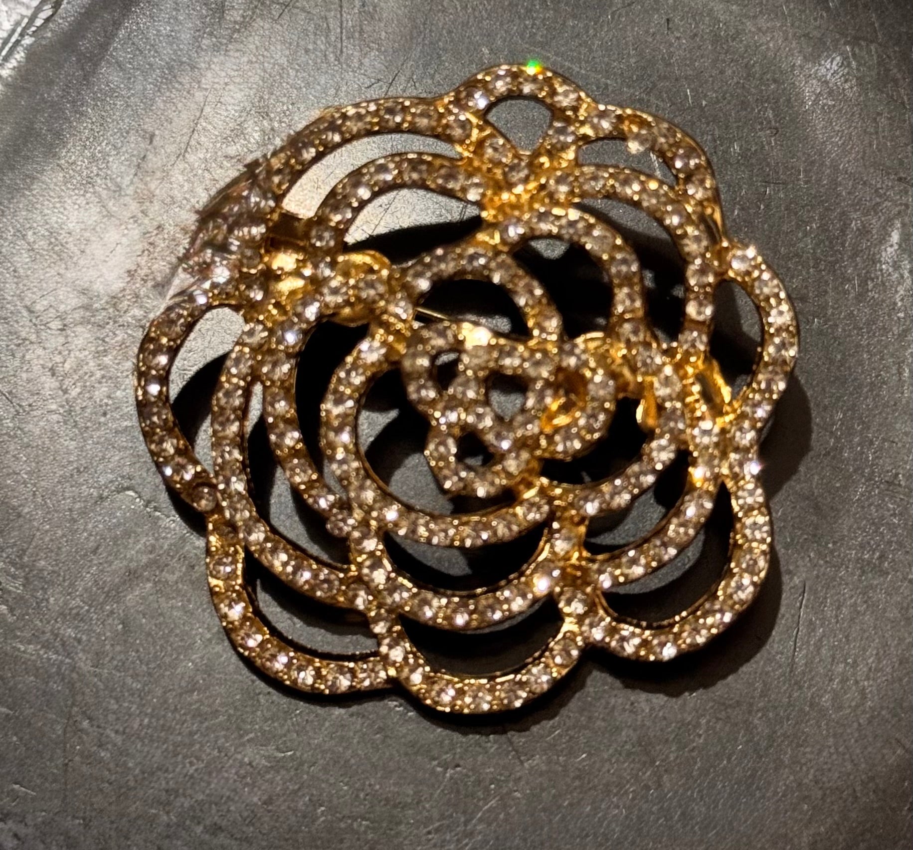 Modern New Brooch in a Rose Design