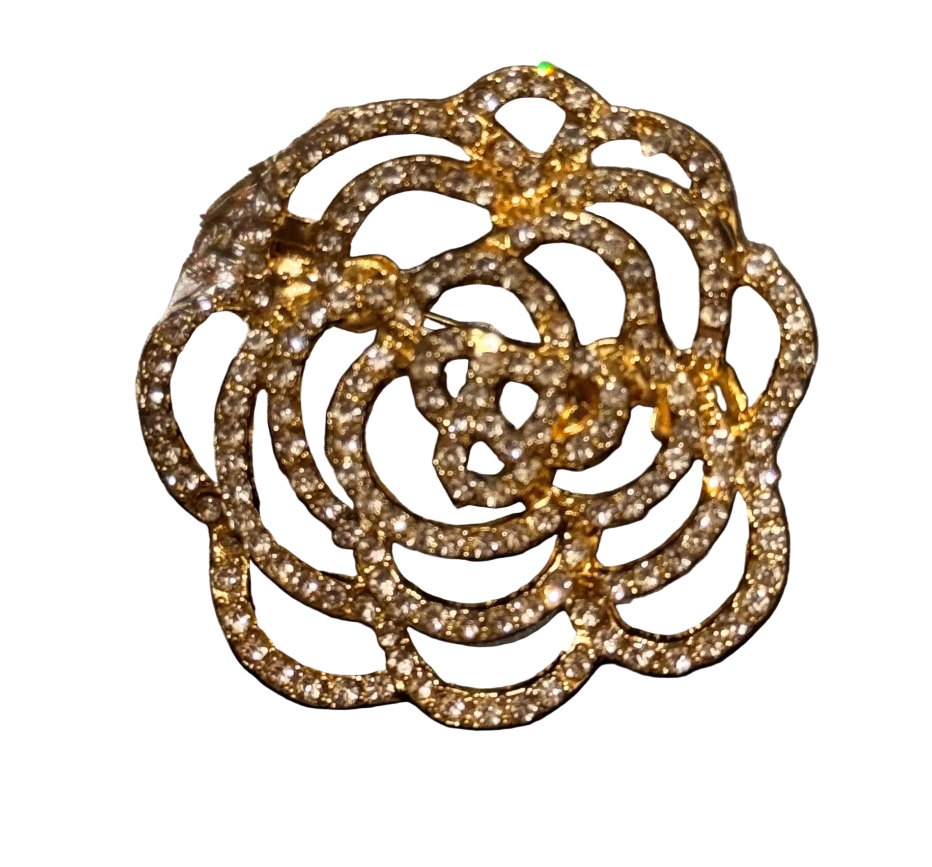 Broche moderne neuve motif rose