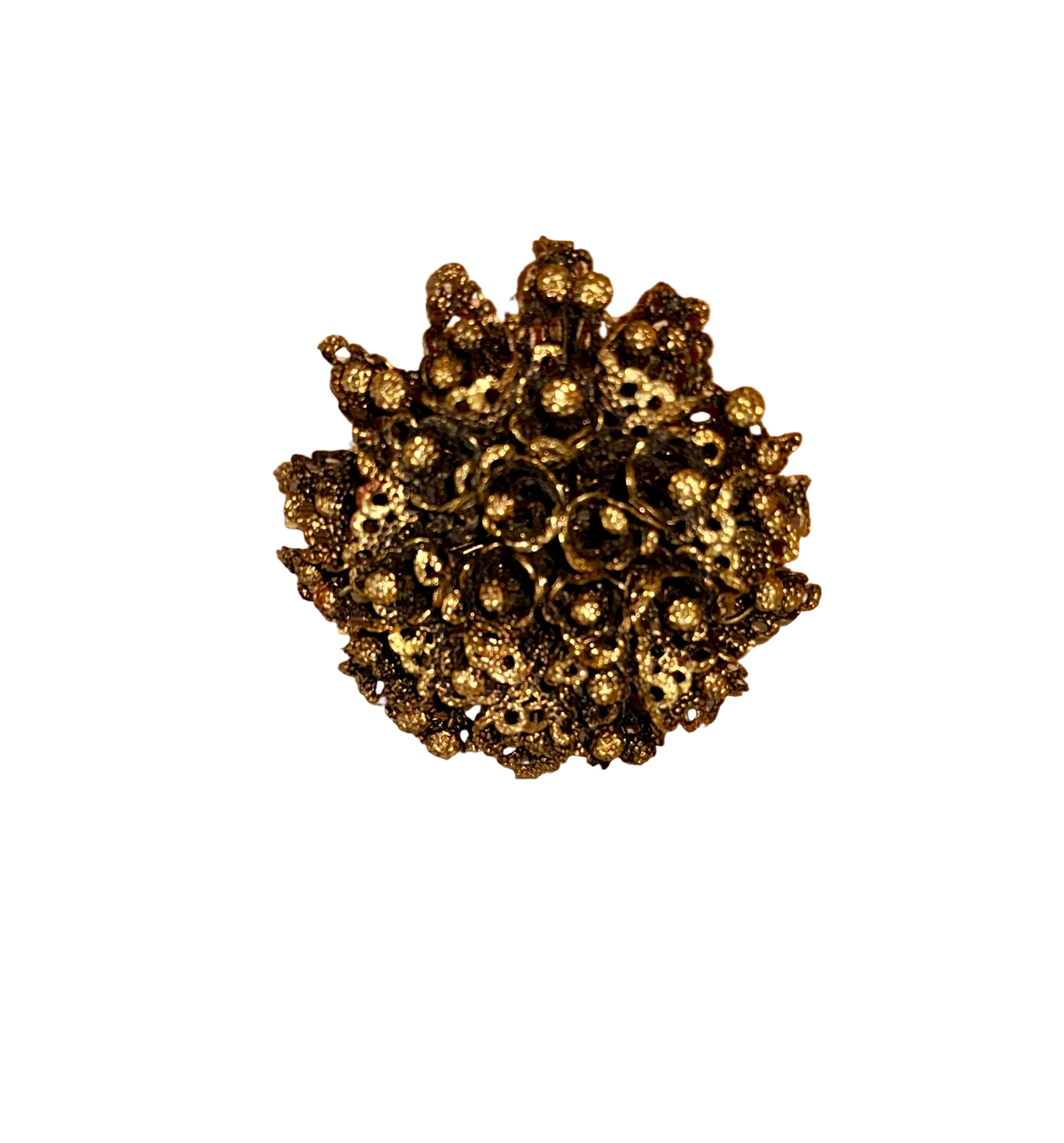 Vintage floral Brooch in Gold tone large