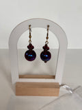 Vintage Iridescent Bead Drop Earrings