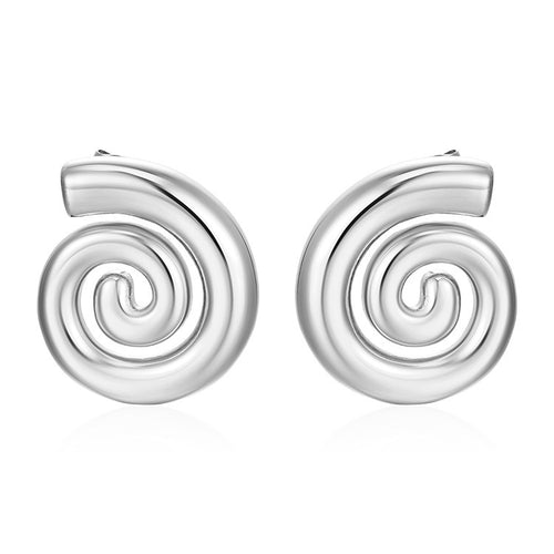 Swirl-Knot Stainless Steel Earrings