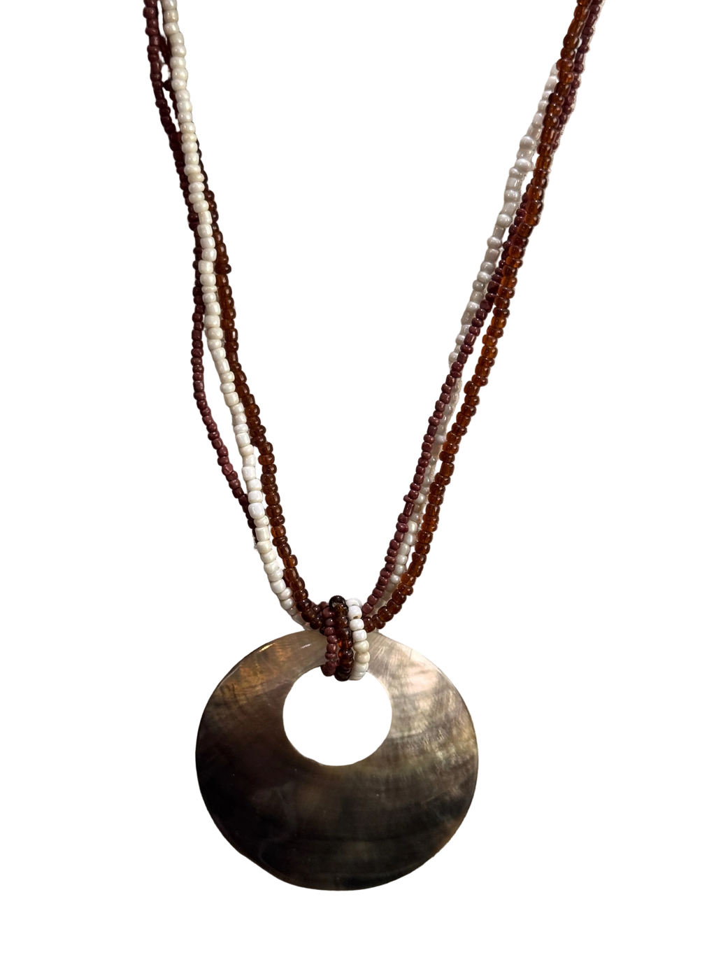 Boho Double Strand Shell & Bead Necklace