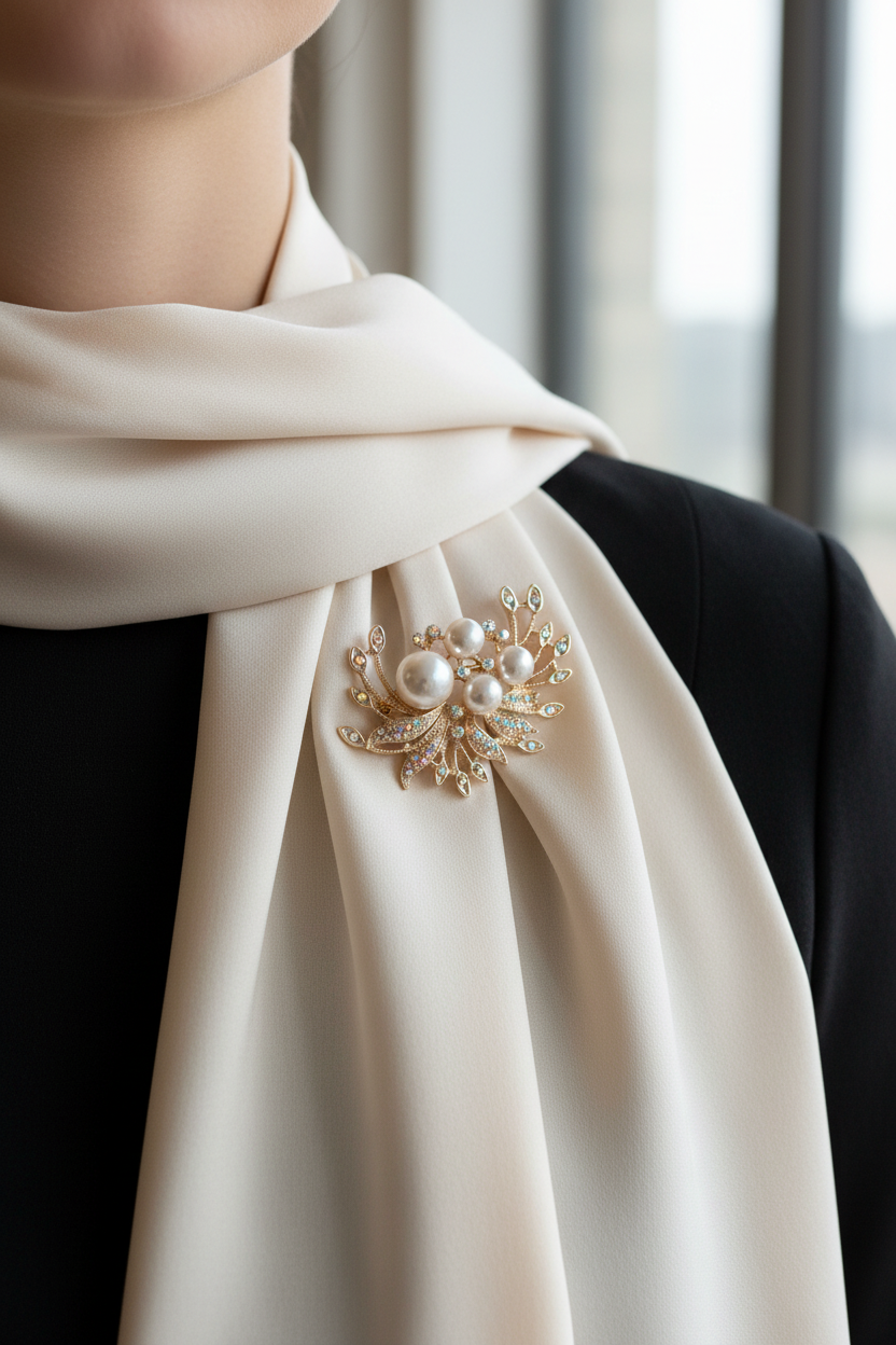 Sparkle Aurelia Borealis AB Crystal Brooch — Gold or Silver Tone