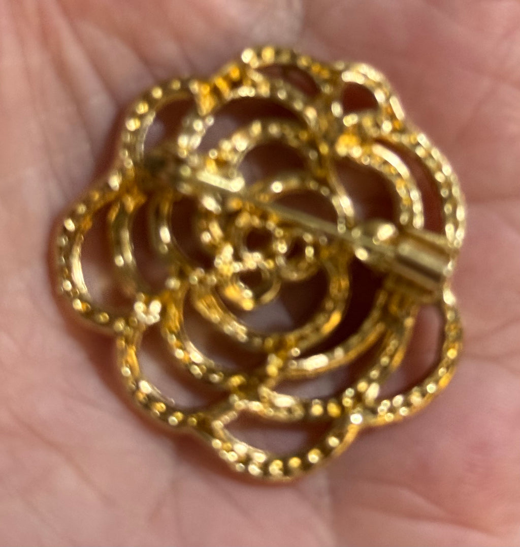 Modern New Brooch in a Rose Design