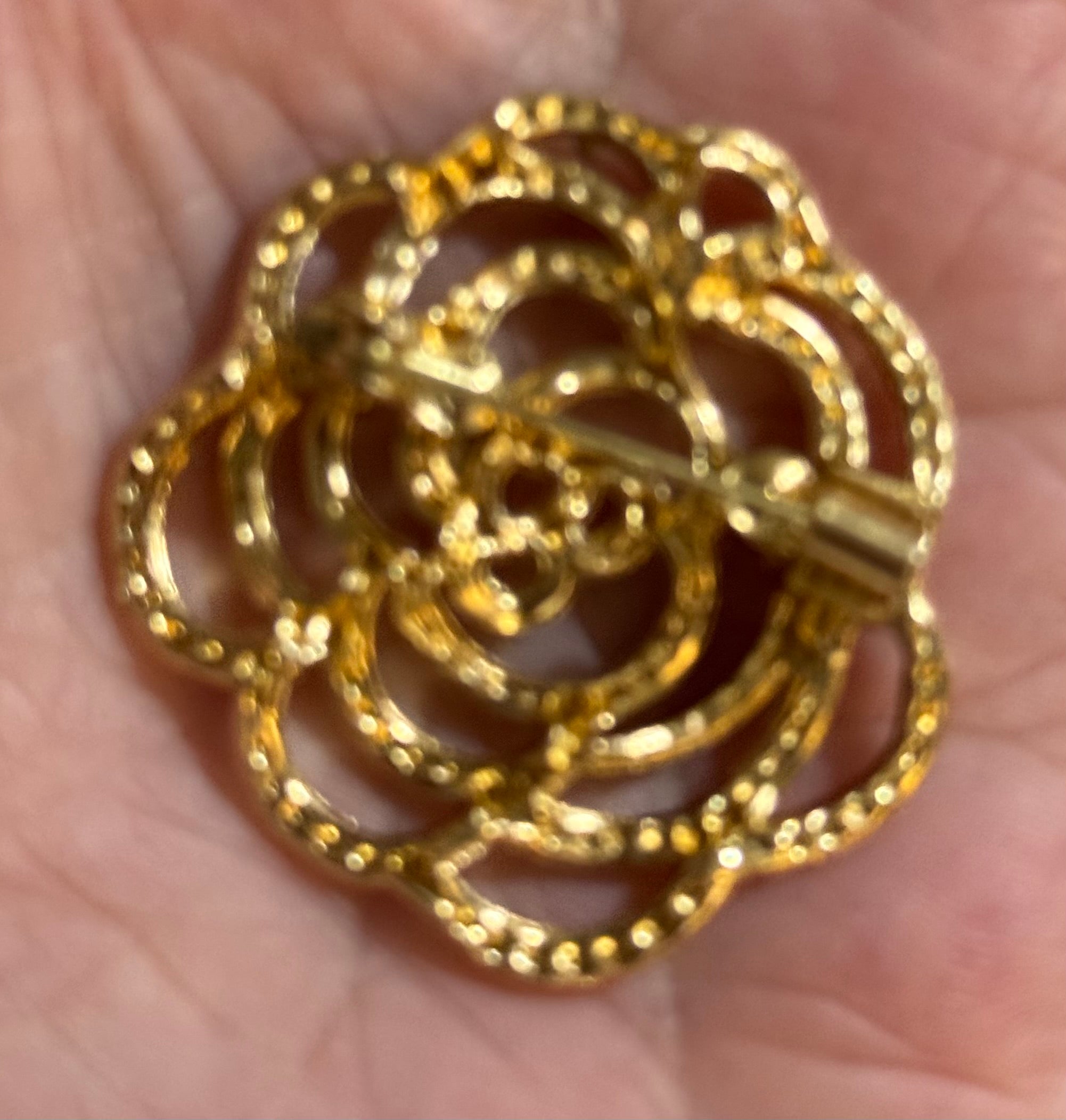 Modern New Brooch in a Rose Design
