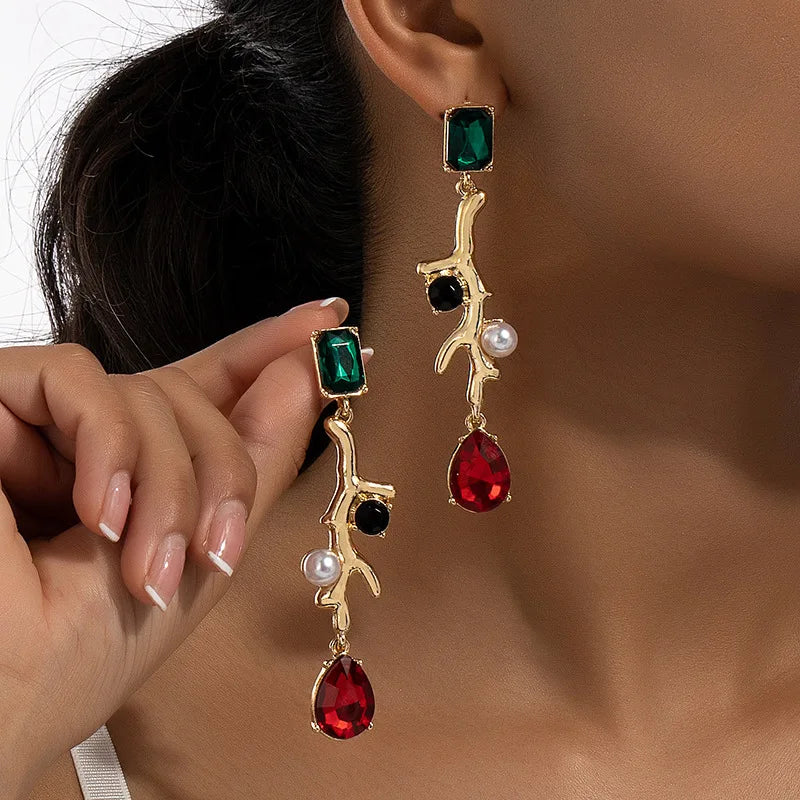 Geometric Rose Earrings in a Vintage Style For Today. Gold tone & post studs for women