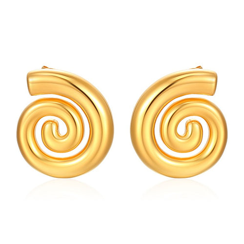 Swirl-Knot Stainless Steel Earrings
