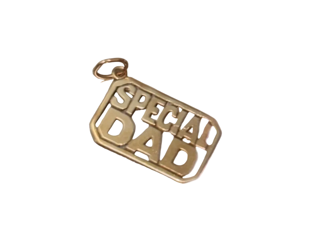 9ct Gold Special Dad Charm Pendant | British Hallmarked | English Rose