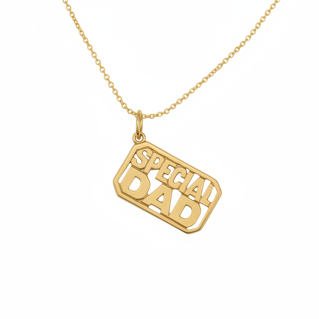 9ct Gold Special Dad Charm Pendant | British Hallmarked | English Rose