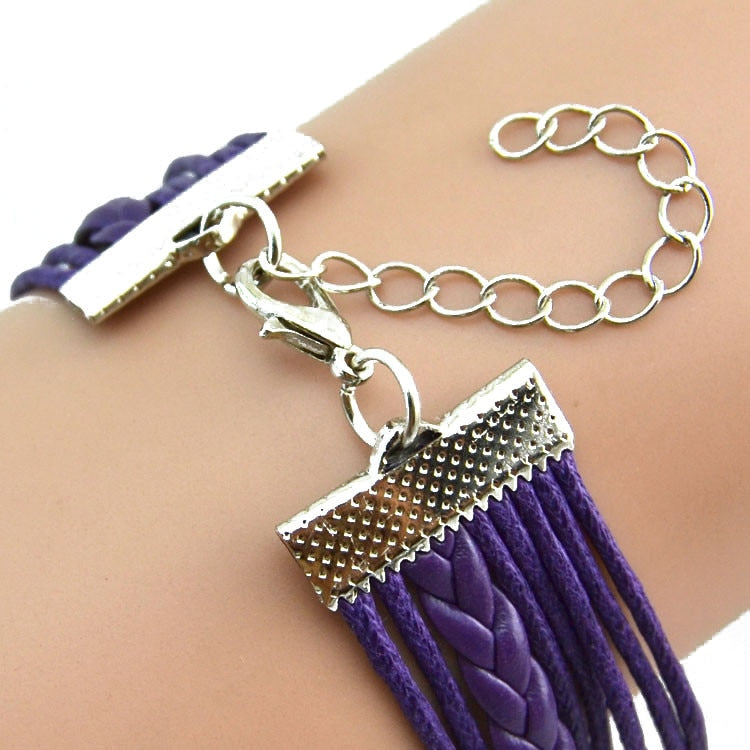 Multilayer Charm Leather Bracelets with  a stunning owl feature