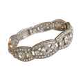 Silver-Tone Rhinestone Stretch Bracelet
