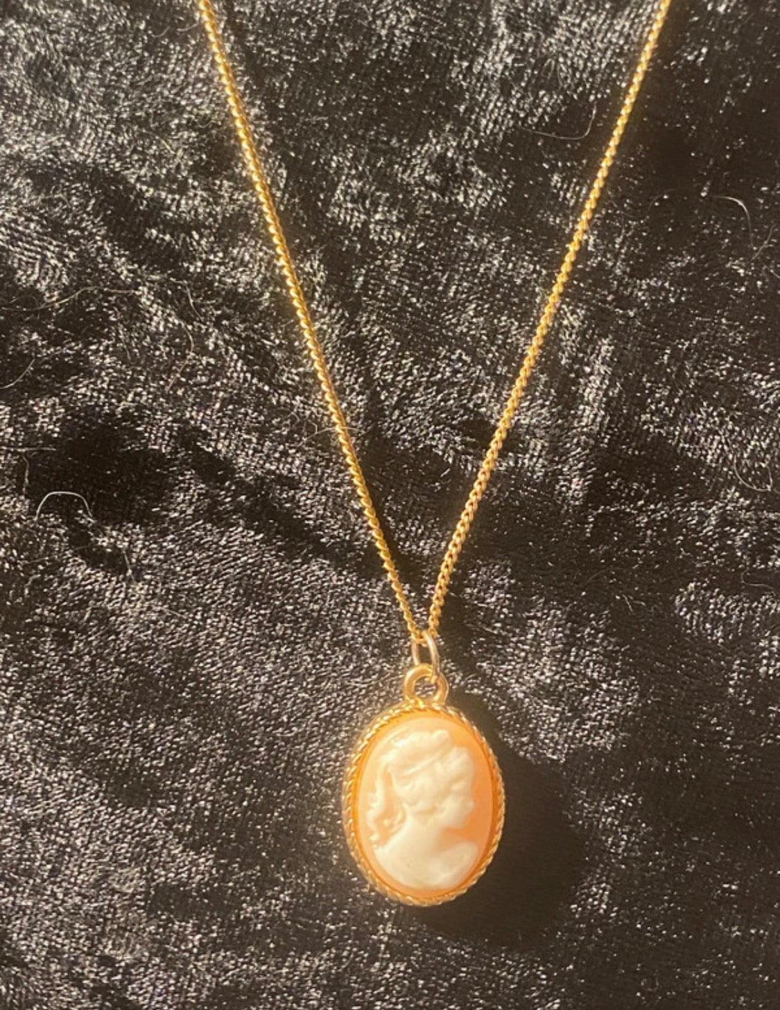 Vintage Style Gold Plated Cameo Necklace by Accessorize