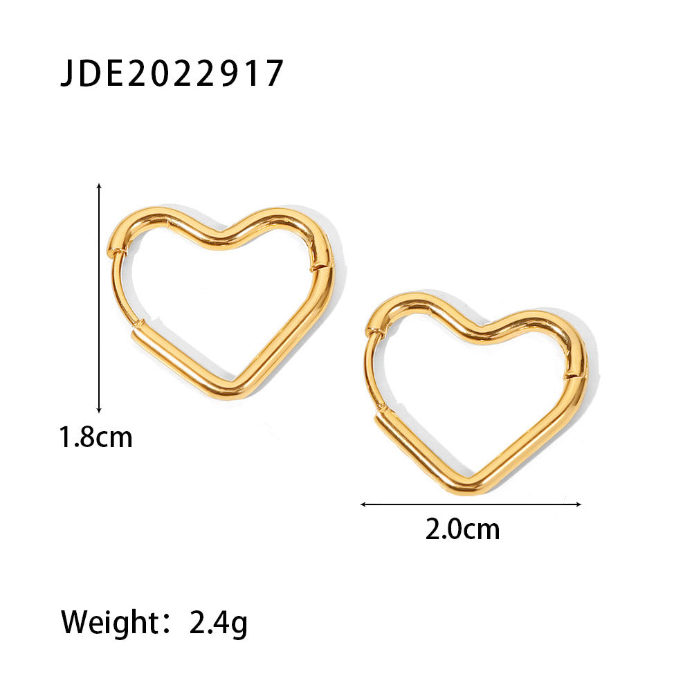 This image shows the size of the hoops they are 1.8cm high and 2 cm wide & weigh 2.4 grams