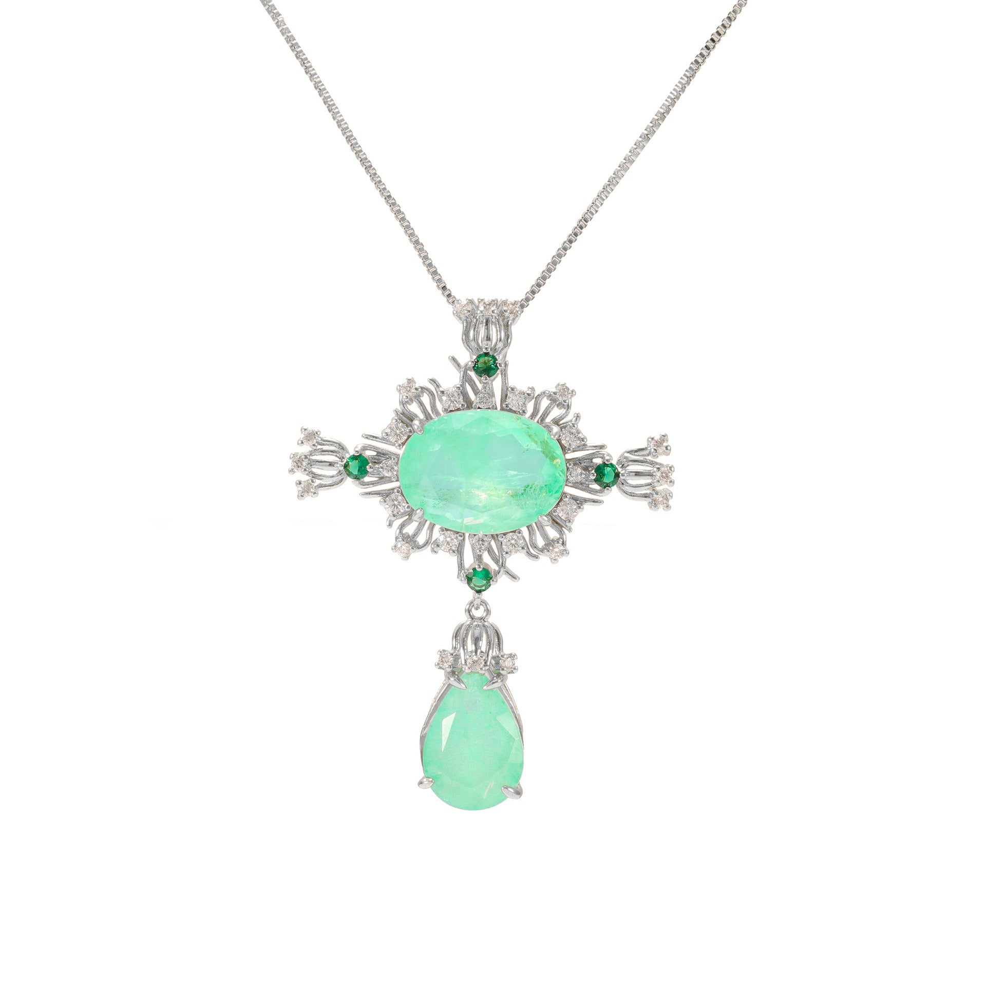 Cross Earrings & Necklace Set | Vintage Palace Style | Several-Tones