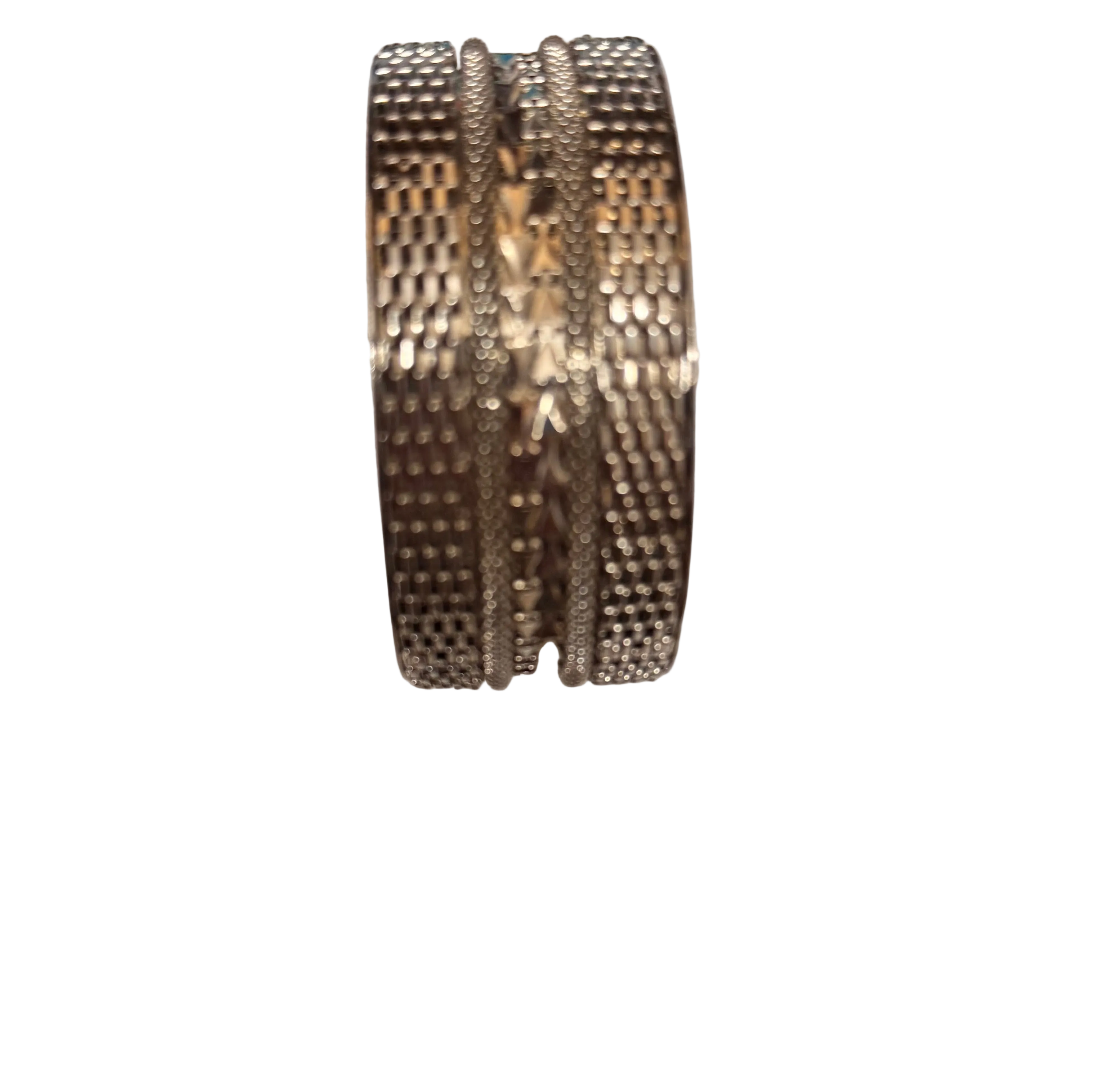 Silver-tone Wide Cuff Bangle