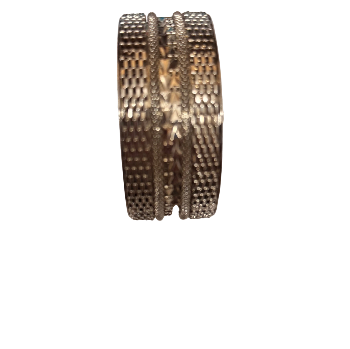 Manchette large couleur argent
