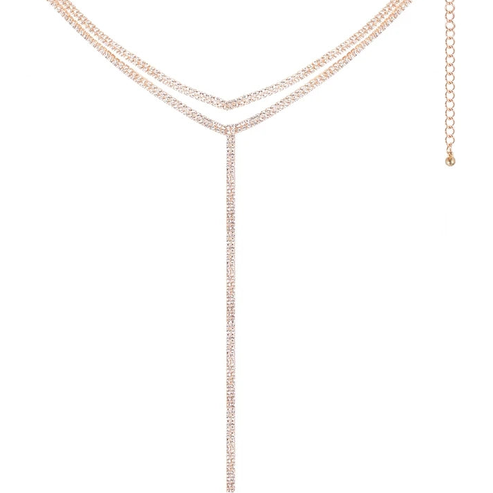 A gold-tone version of the 90's Statement necklace. 