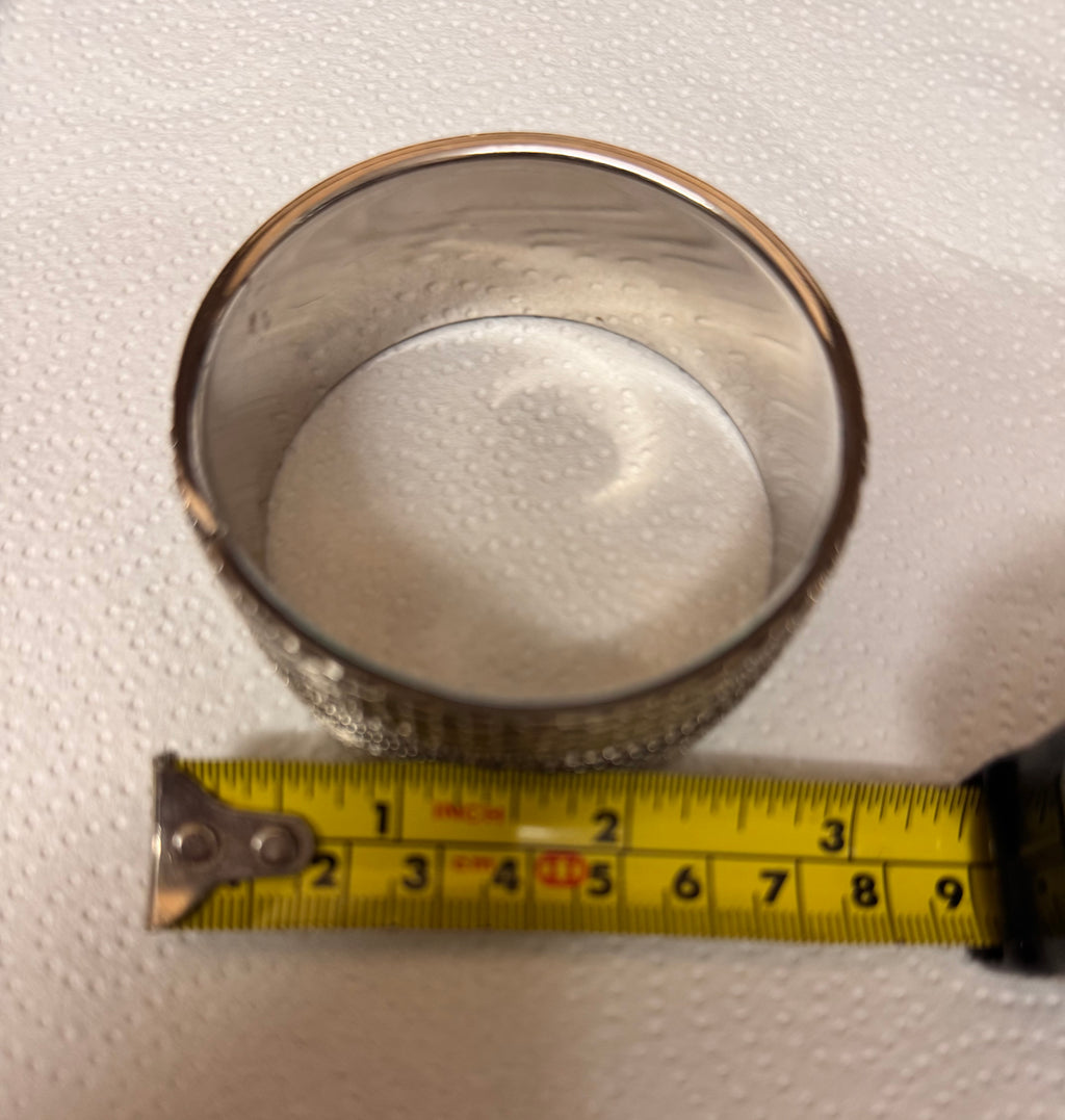 Manchette large couleur argent