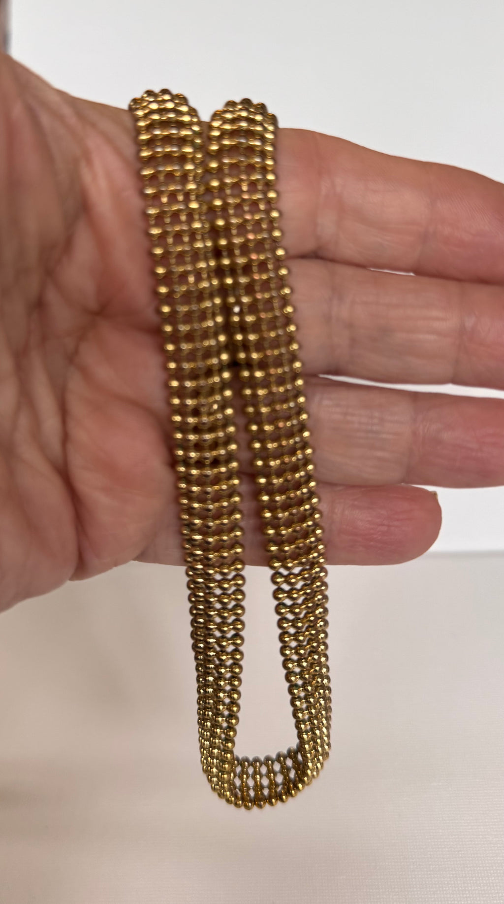 Vintage Gold-Plated Collar Necklace