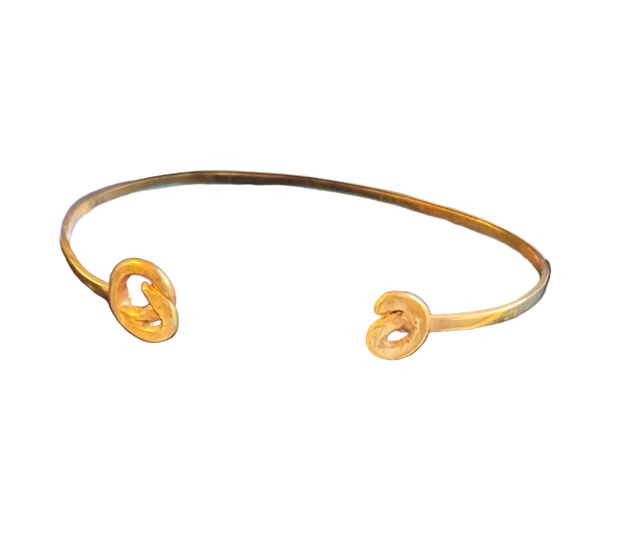 24ct Gold Plated Coin Knot Cuff Bangle