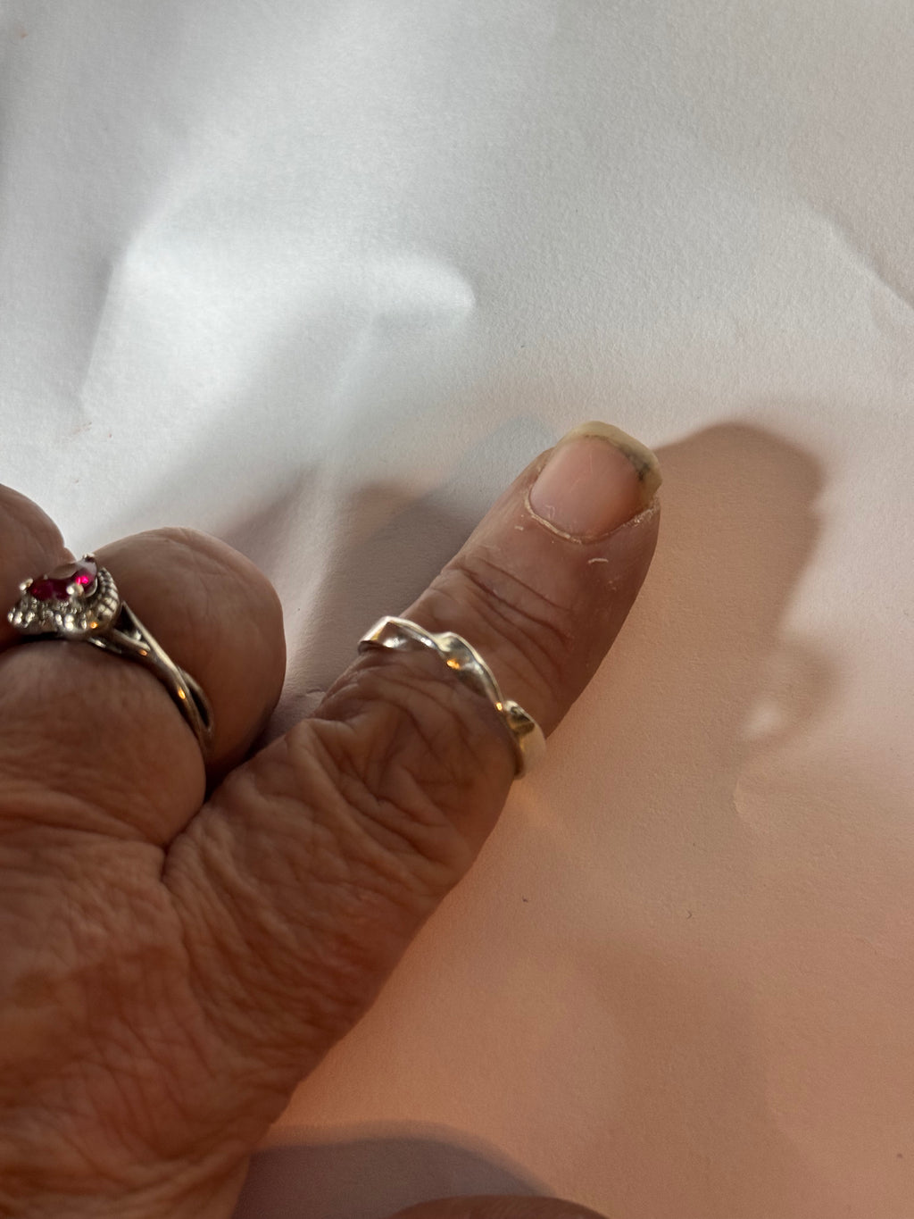 Hallmarked Sterling Silver Twisted Band Ring – Size M½