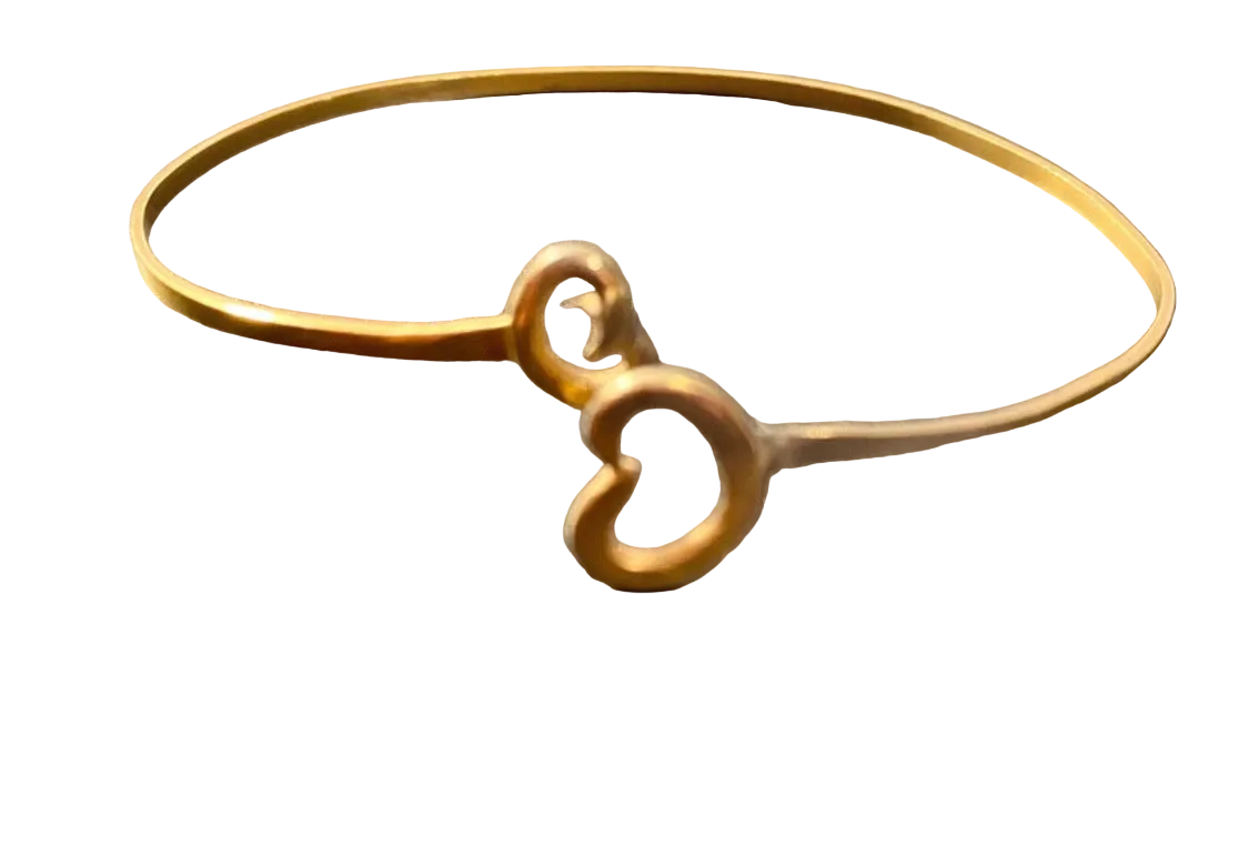 24ct Gold Plated Butterfly Bangle