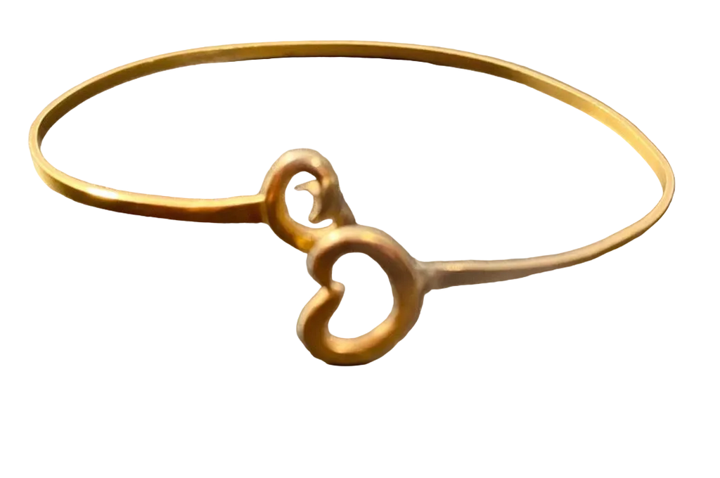 24ct Gold Plated Butterfly Bangle