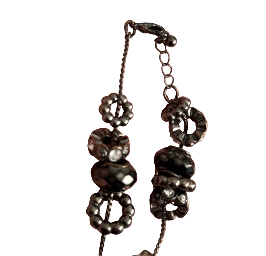 Black Charm Bracelet with charms