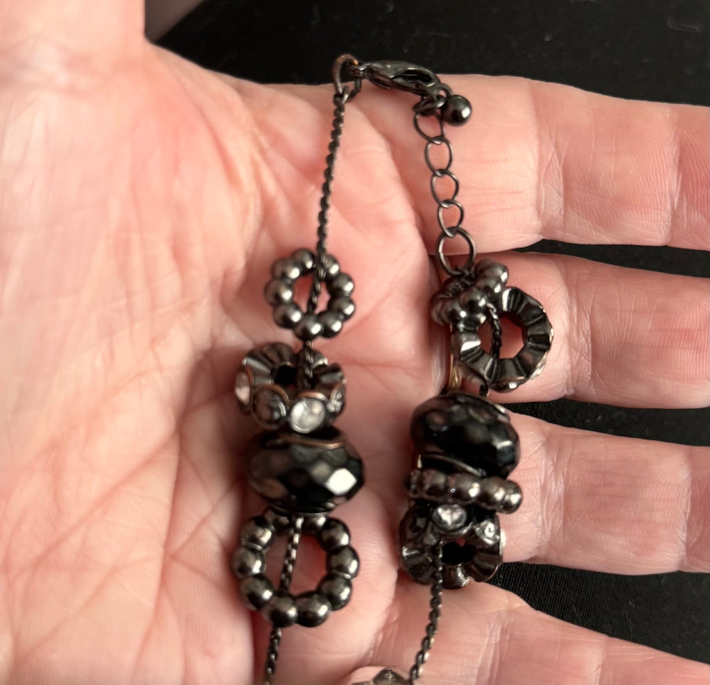 Black Charm Bracelet with charms