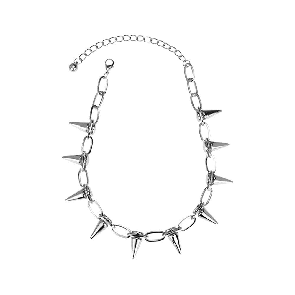 Vintage 80s Punk & Gothic Spike Choker Necklace | Dog Collar Style | Gold, Silver & Black
