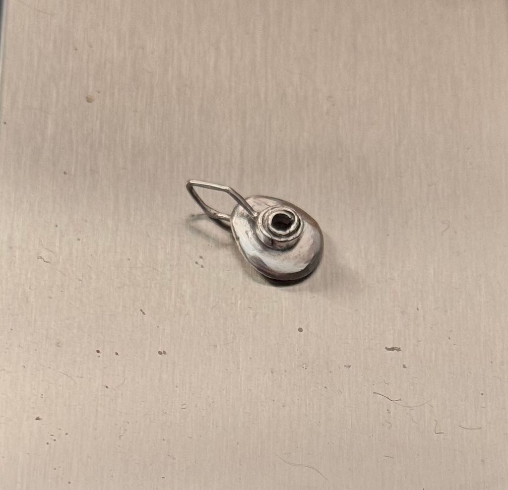 Handmade Sterling Silver Rose Pendant