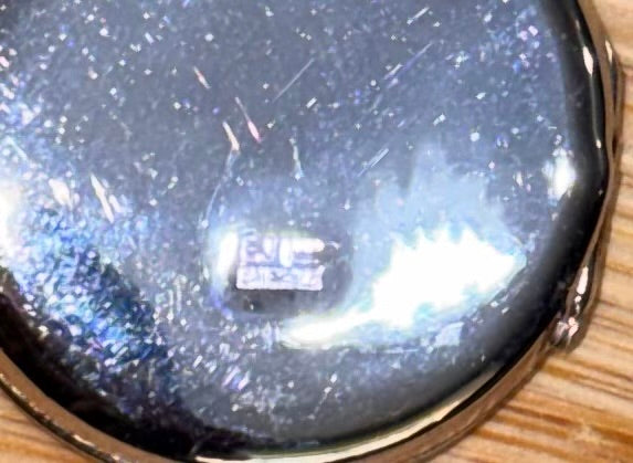 A Close up image of the sterling silver locket hallmark