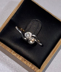 18ct Gold Ring with 2 Diamonds