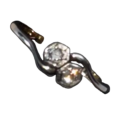 18ct Gold Ring with 2 Diamonds
