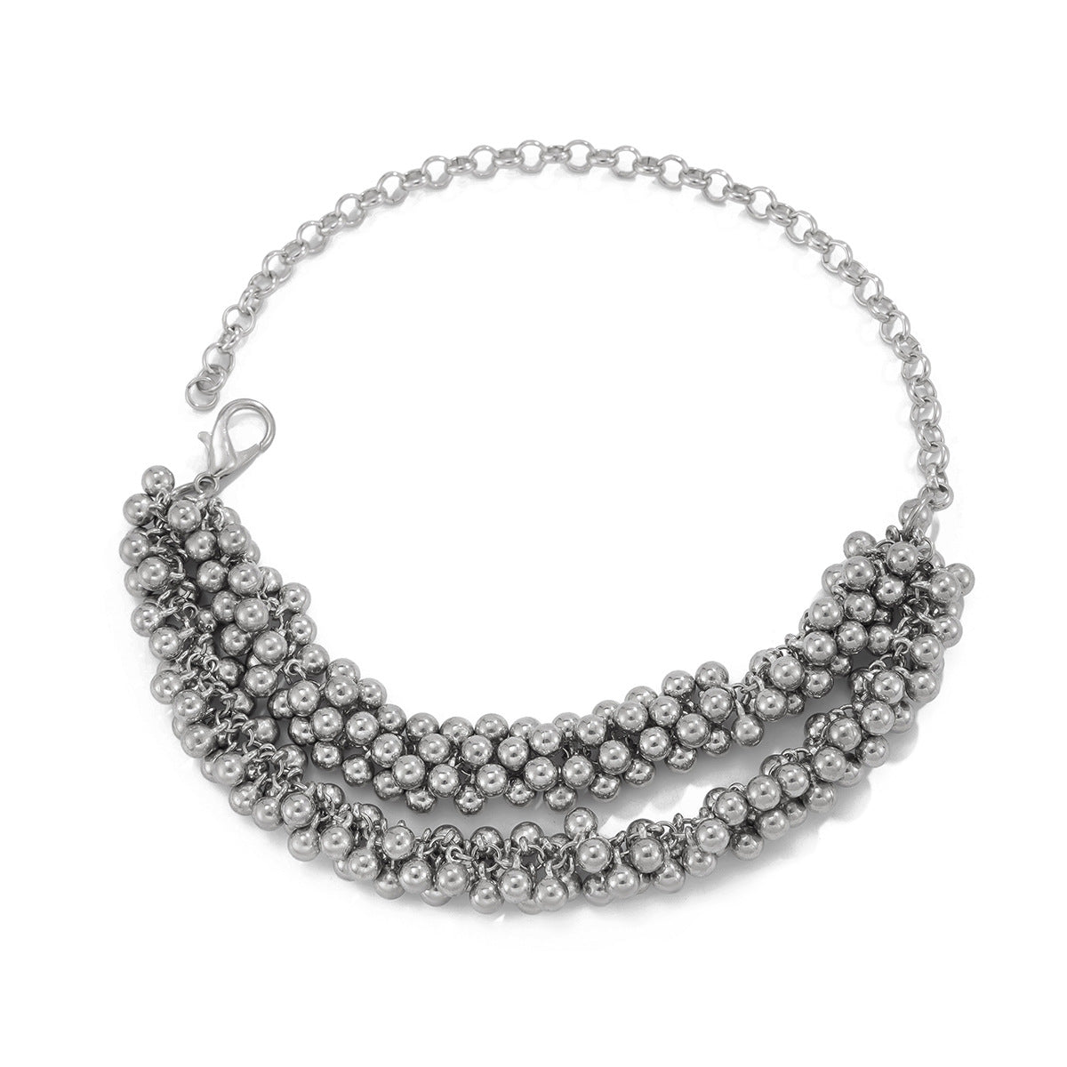Multi-Layer Bead & Chain Necklace | Minimalist Layered Style | English Rose