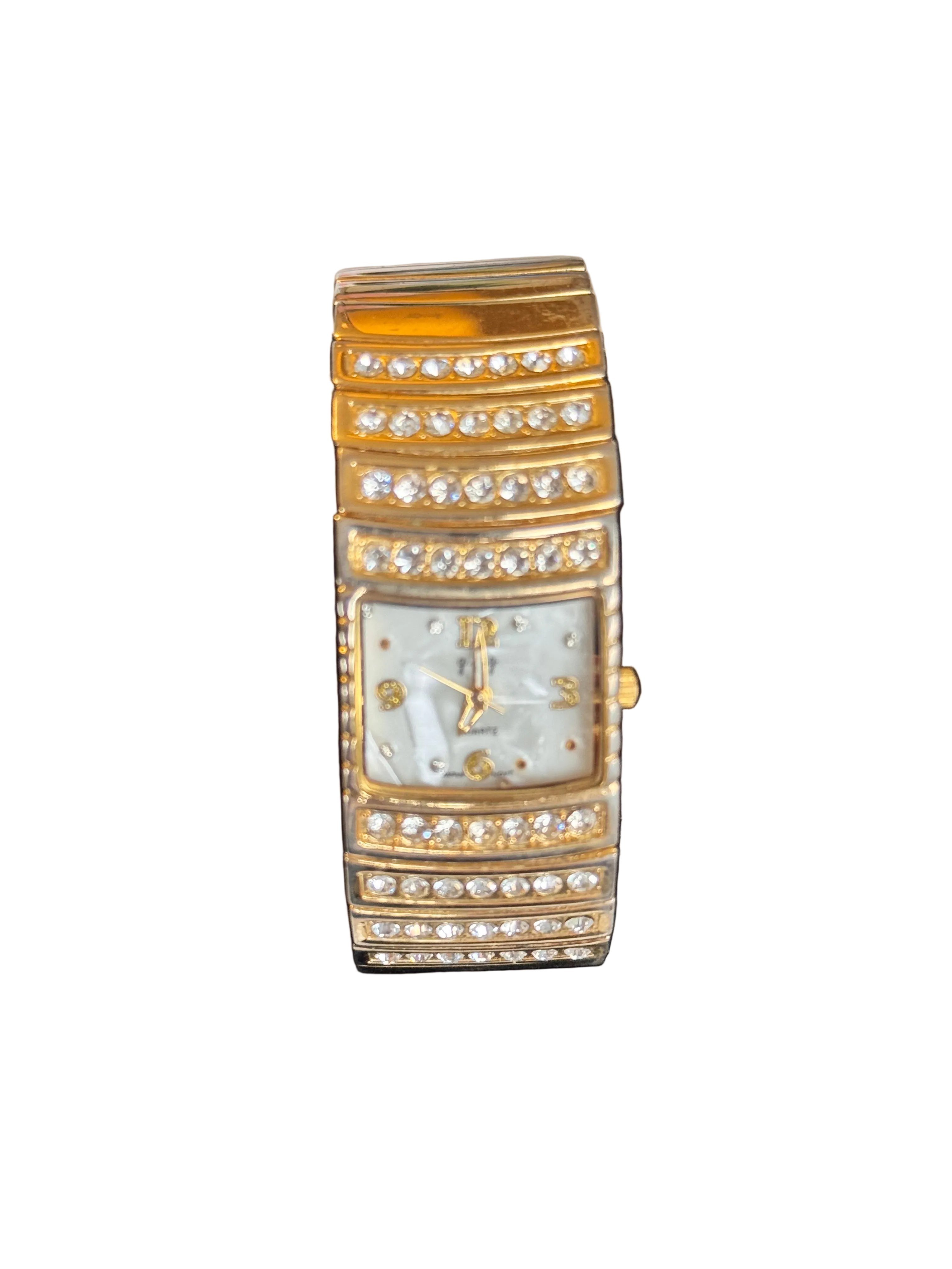Gold-Toned Diamanté Watch by GwG | English Rose