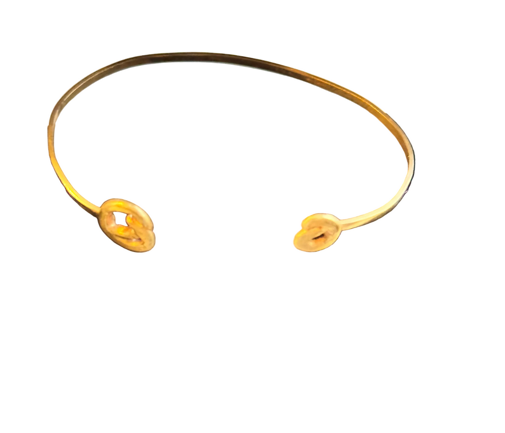 24ct Gold Plated Coin Knot Cuff Bangle