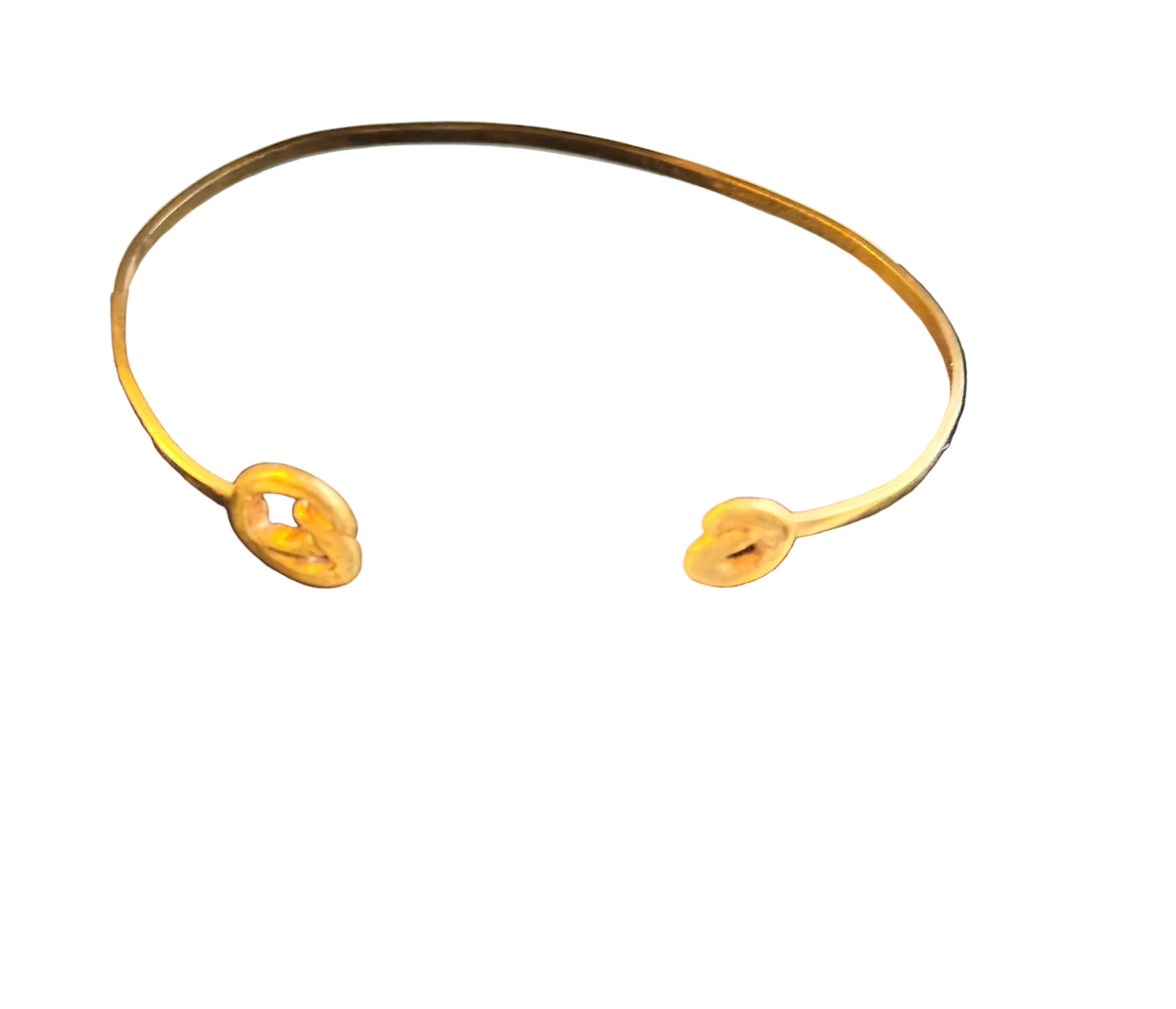 24ct Gold Plated Coin Knot Cuff Bangle