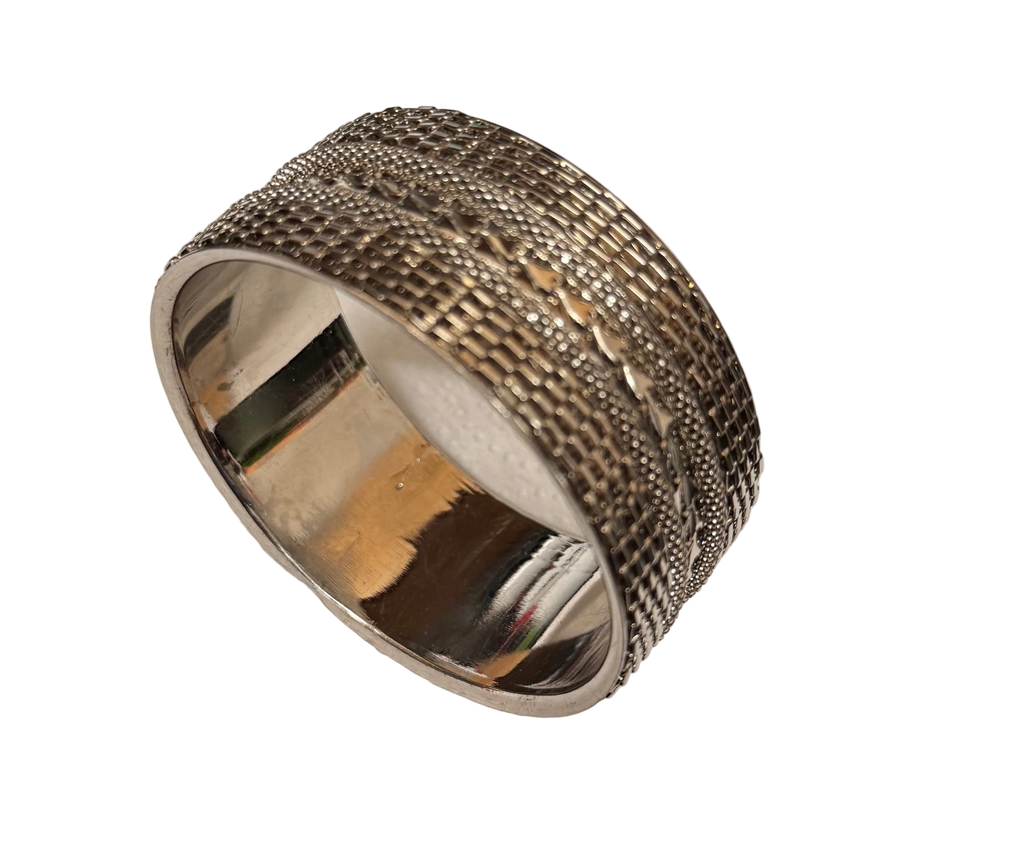 Manchette large couleur argent