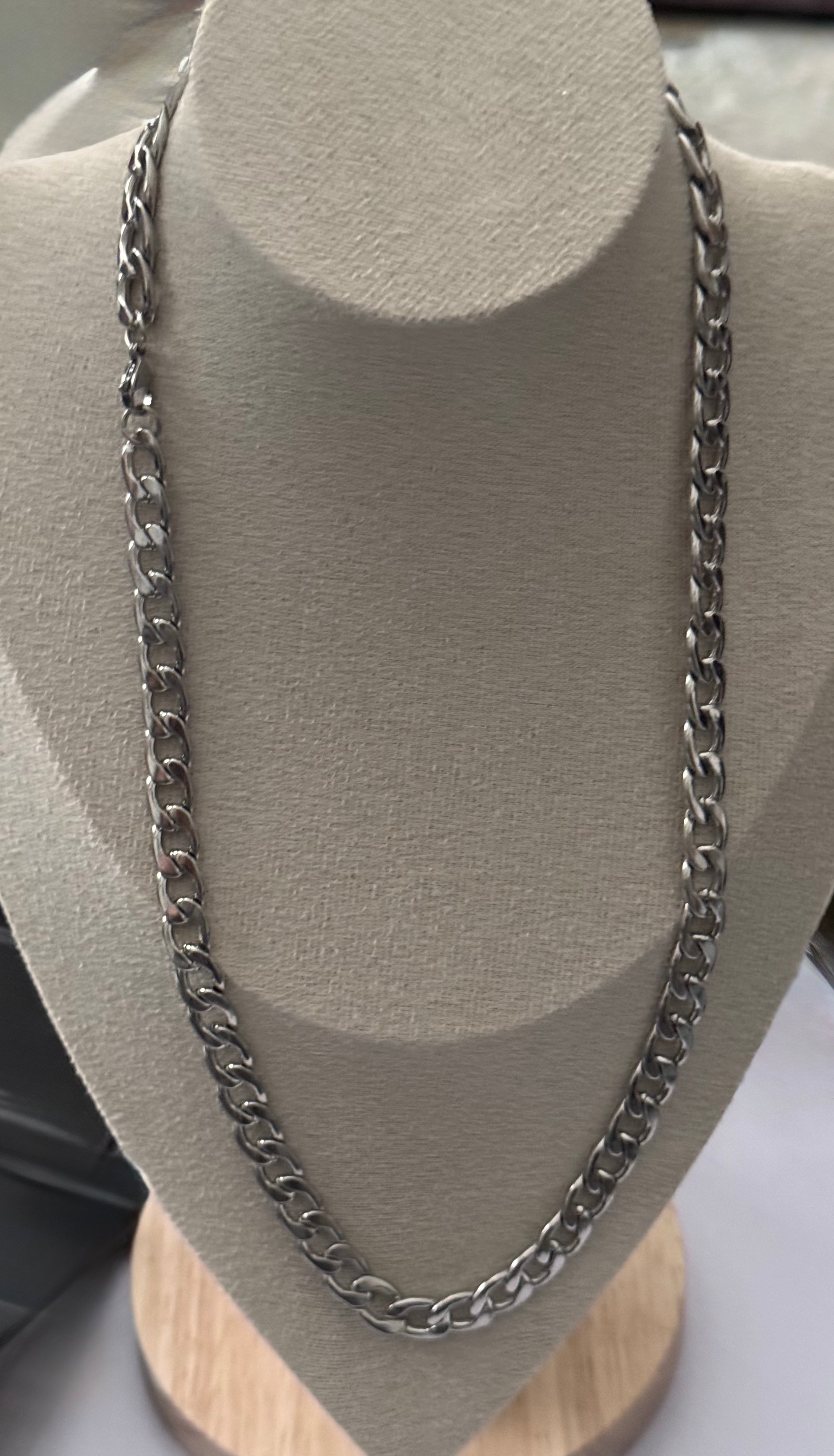 Mans Stainless Steel Neck chain large links