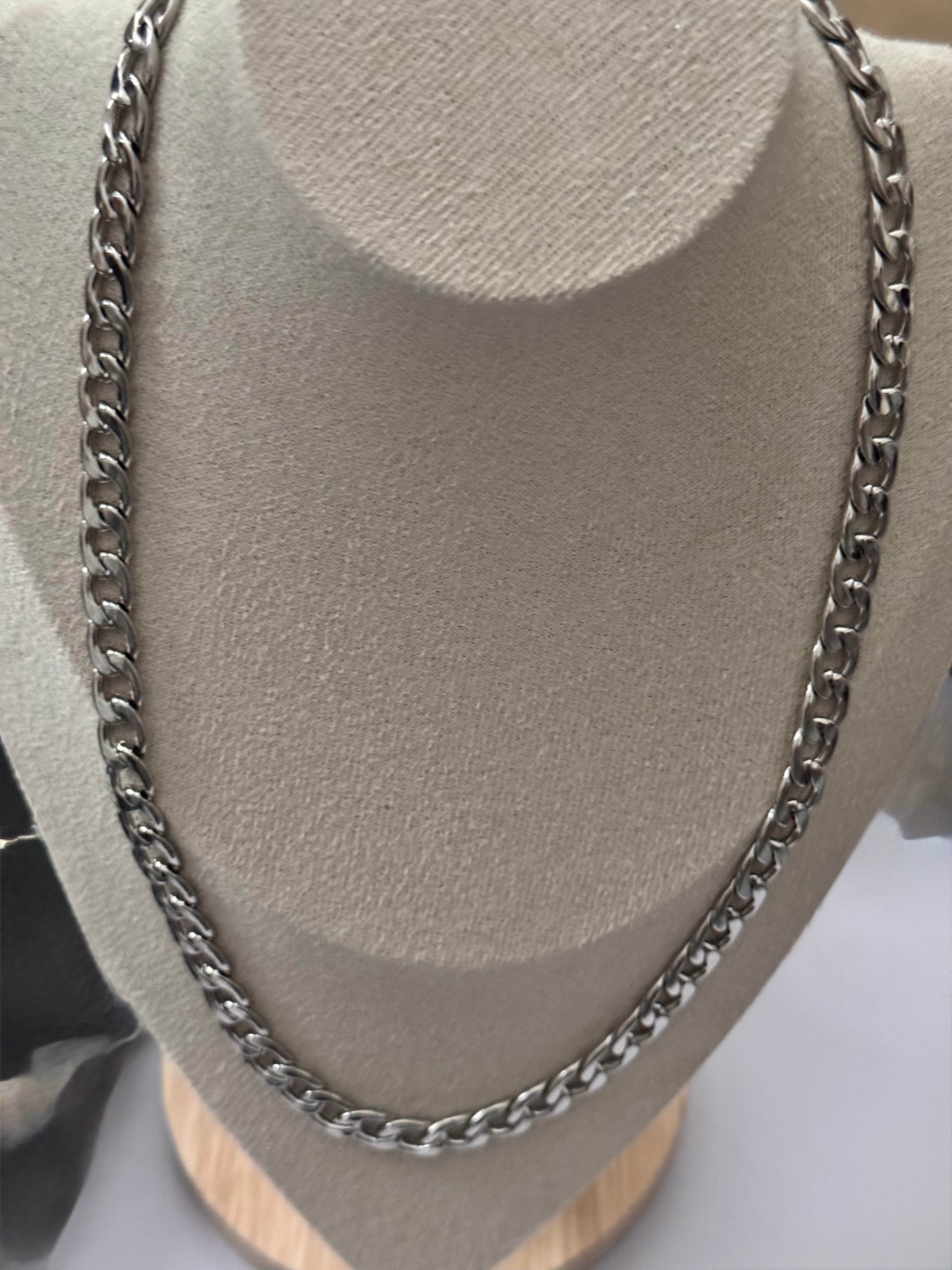 Mans Stainless Steel Neck chain large links