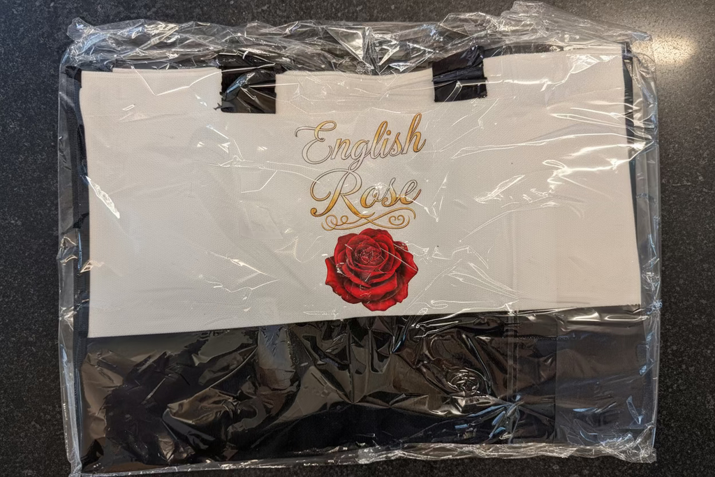 Linen Cotton Shopper Tote Bag English Rose Made to Order