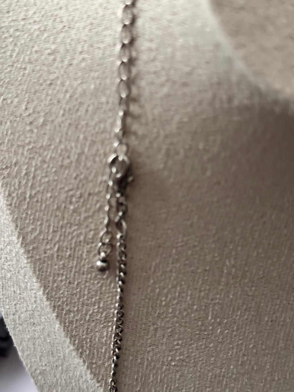 Vintage Black and White Floral Necklace