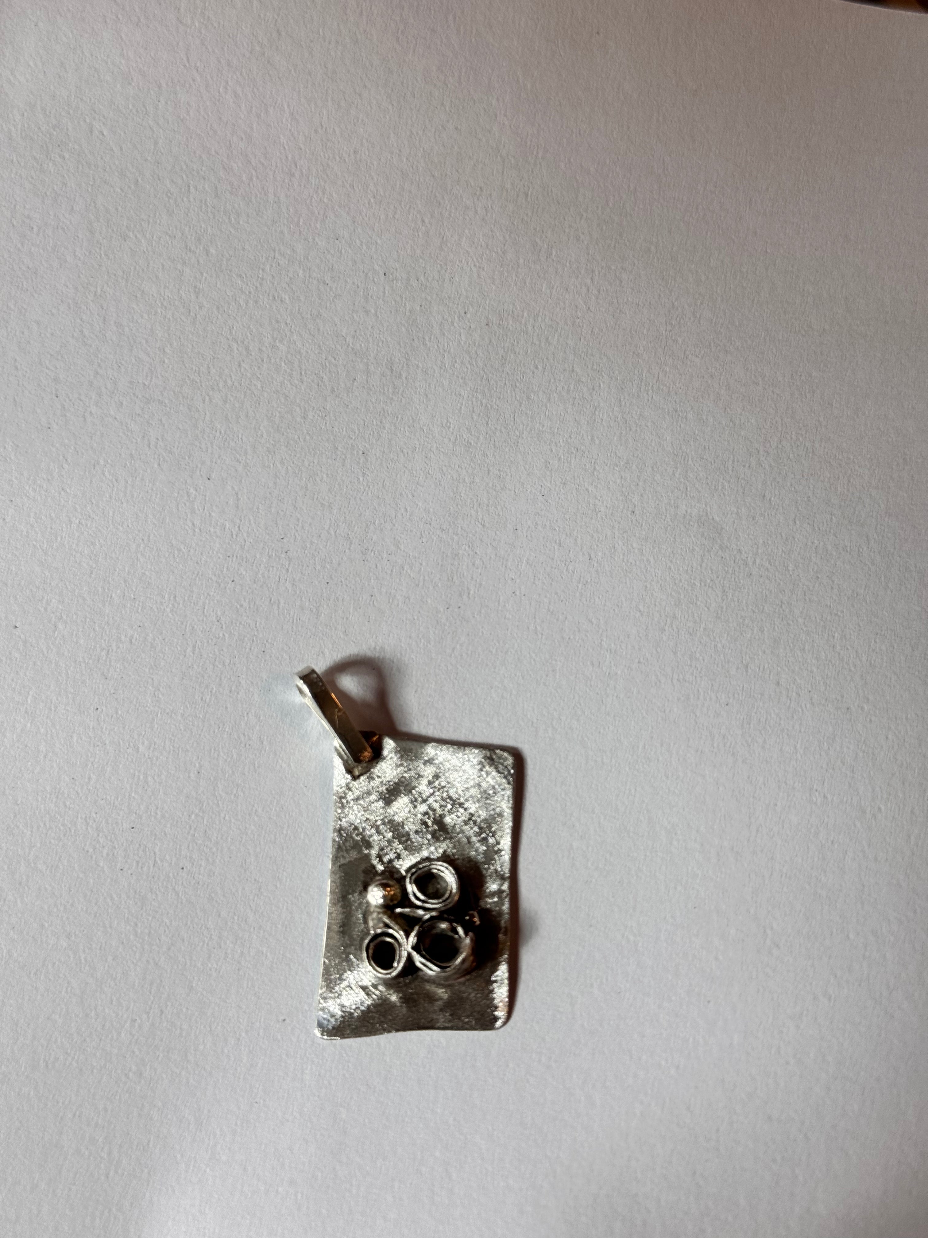 Hallmarked Sterling Silver Floral Pendant