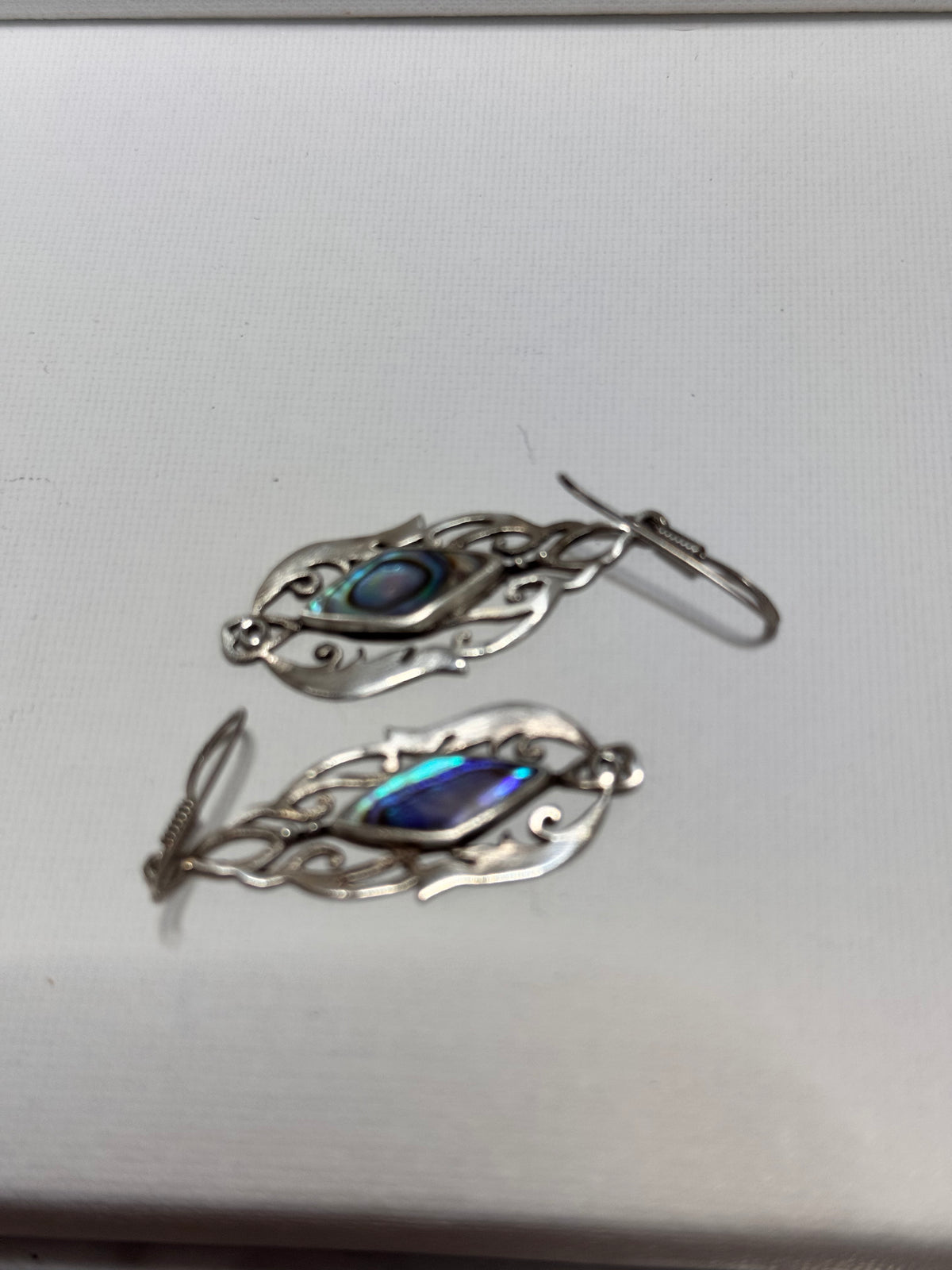Sterling Silver Earrings with Abalone Shell
