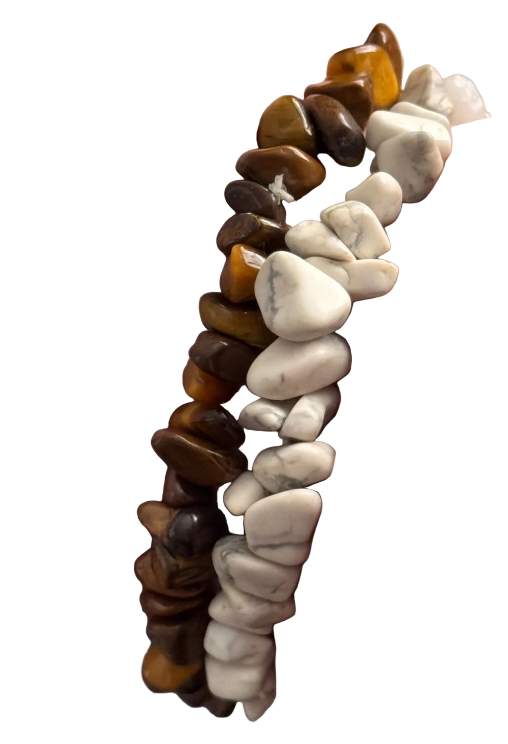 2 x Natural Stone Chip Bracelets Vintage