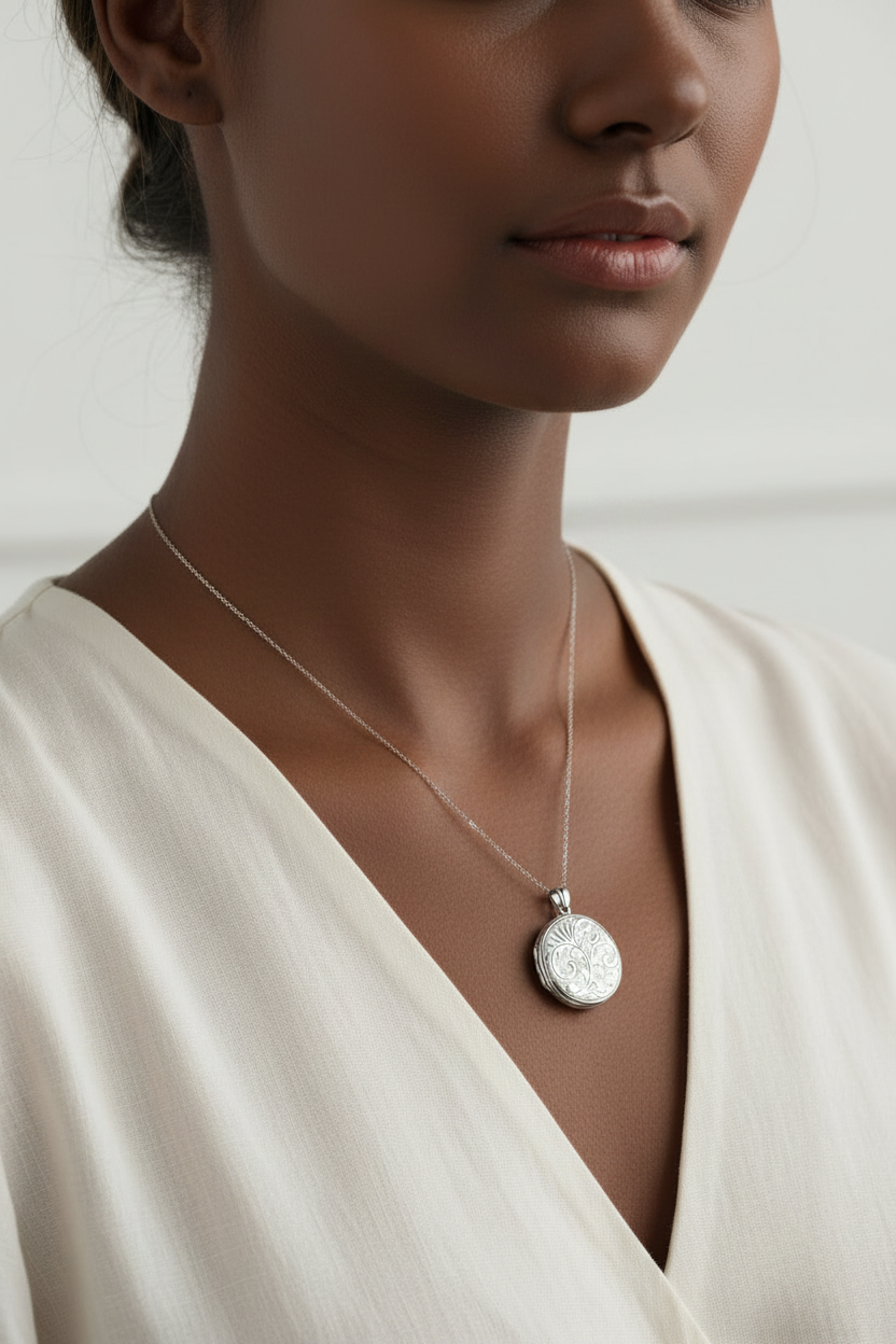 Vintage Locket in Sterling Silver
